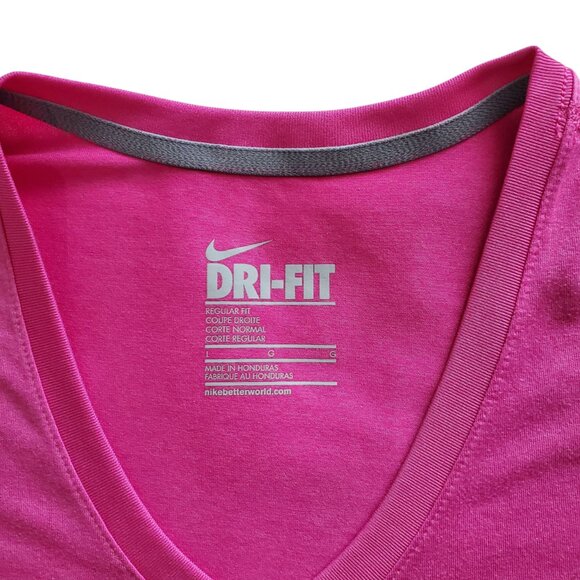 HOT PINK NIKE DRI-FIT TOP SIZE L - Picture 4 of 6